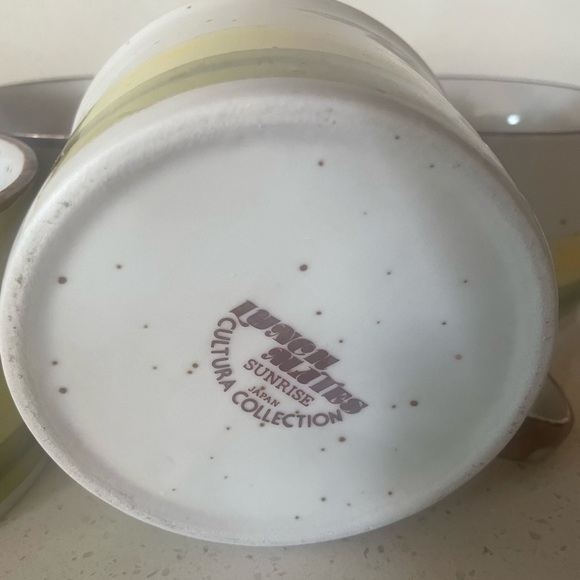 Vintage Lunch Mates Sunrise Stoneware Mugs Soup Cups - Picture 4 of 5